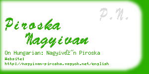 piroska nagyivan business card